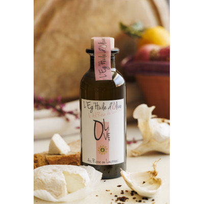 Huile extraite d'Olive & Ail Rose de Lautrec
